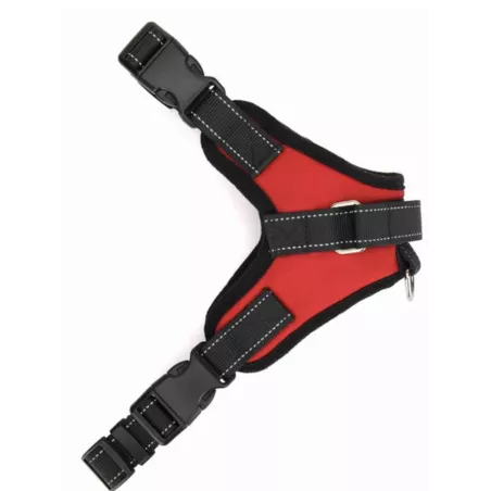 Harnais réglable intelligent pour chien - Sécurité et confort Couleur Rouge Taille S