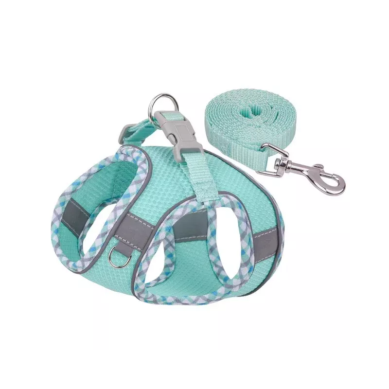 Harnais pour chien - Harnais réfléchissant Couleur Vert Taille S