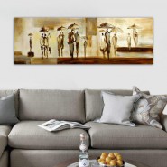Tableau contemporain pluie