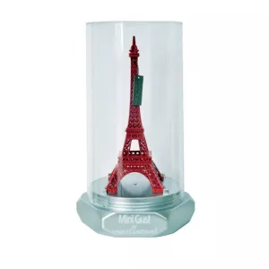 Tour Eiffel Minigus rouge Merci Gustave, hauteur 15 cm