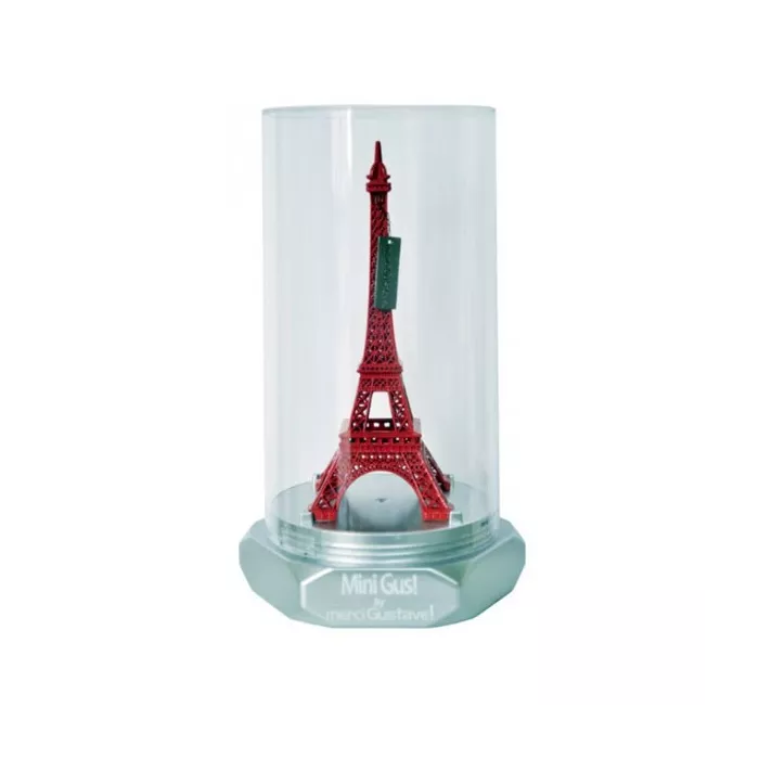Tour Eiffel Minigus rouge Merci Gustave, hauteur 15 cm