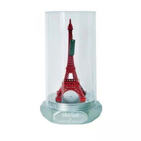 Tour Eiffel Minigus rouge Merci Gustave, hauteur 15 cm