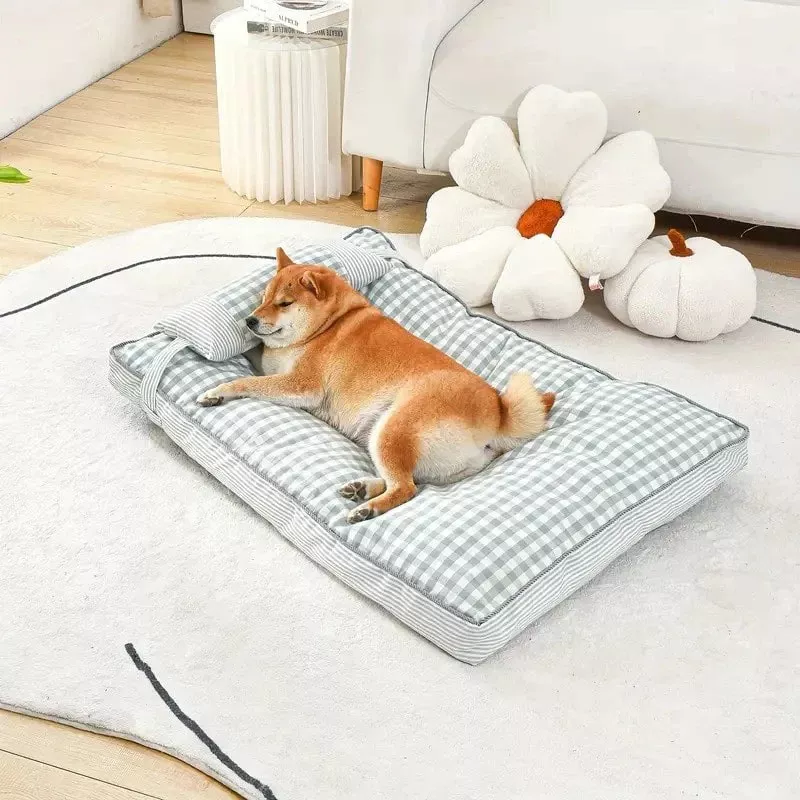 Letto per animali 100x68x8 cm - Cesto morbido Colore Verde