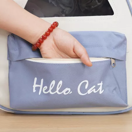 Sac de voyage pour animaux de compagnie - Caisse de transport Couleur Bleu