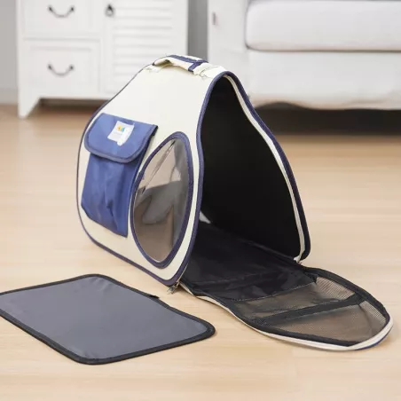 Bolsa de transporte para animais de estimação - Bolsa de viagem para cães e gatos Cor Azul