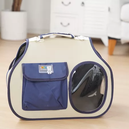 Pet Carrier Bag - Dog and Cat Travel Bag Colour Blue