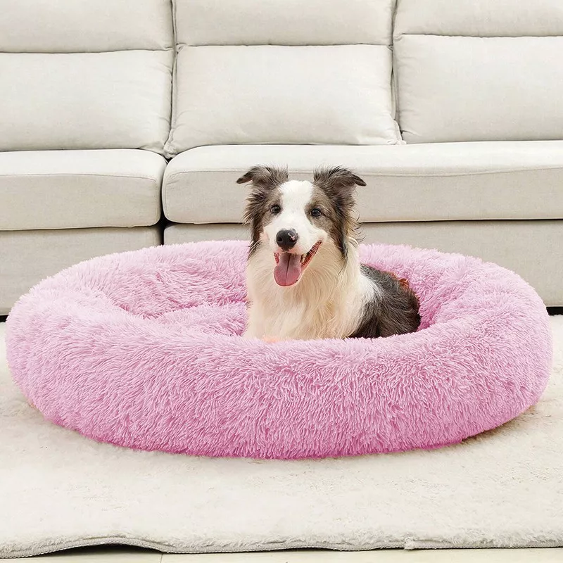 Cama para mascotas - Coussin et panier de couchage Color Rosa Tamaño 80 cm