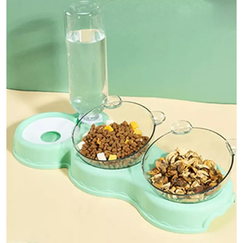 Alimentatore di cibo e acqua - Distributore automatico Colore Verde anice