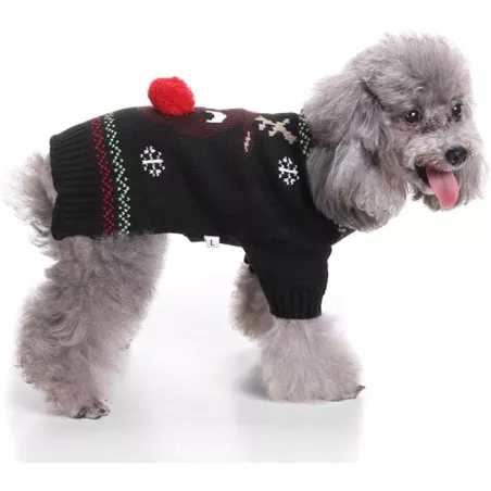 Camisola de Natal para cães - Roupa festiva Tamanho L