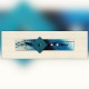 Peinture abstraite sur verre bleue