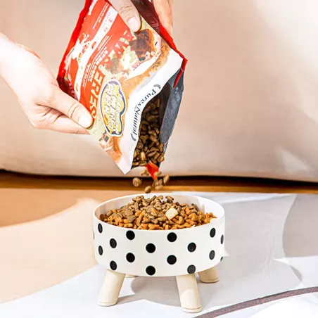 Kuvioitu kulho kissoille