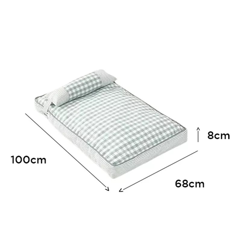 100x68x8 cm lemmikkieläinten sänky - Pehmeä kori Väri: Vihreä