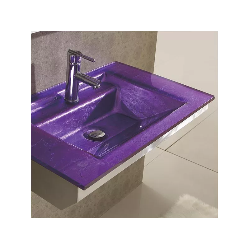 Lavabo verre prune Emerald : Wikao, maison et design