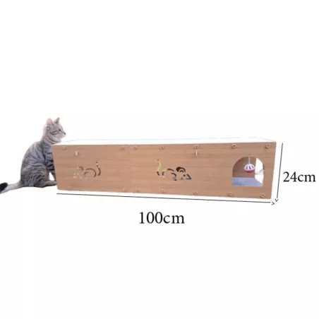 Tunnel à gratter pour Chats - Jouet Interactif