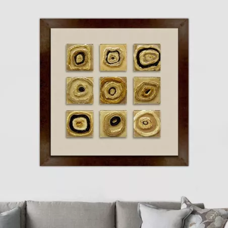 Zeitgenössisches Gemälde Glasquadrate, 105 x 105 cm