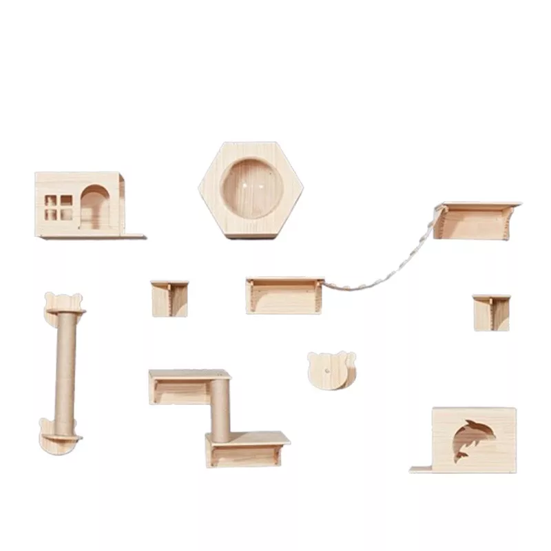 Wall-mounted cat tree