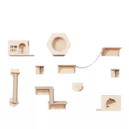 Wall-mounted cat tree