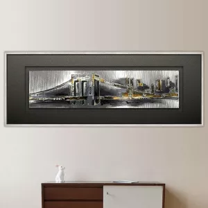 Tableau NY industriel, 160 x 60 x 4 cm
