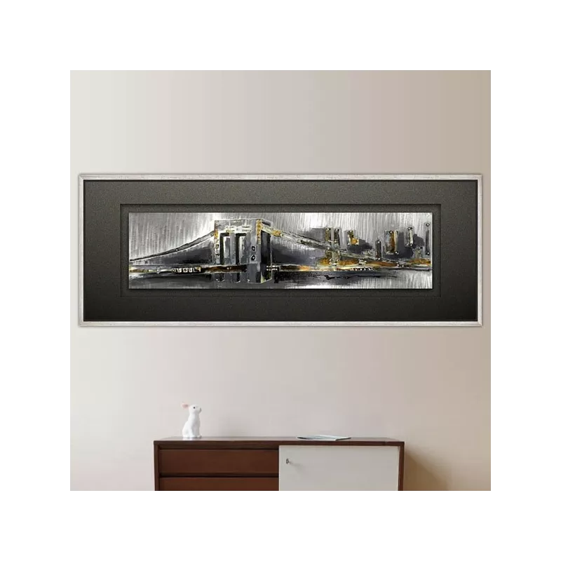 Tableau NY industriel, 160 x 60 x 4 cm