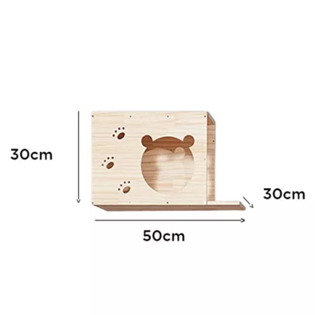 Árbol para gatos de madera maciza - Instalación sencilla en la pared