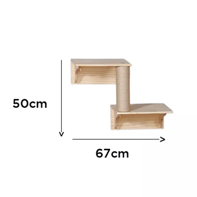 Katträd i massivt trä - elegant design för lek och avkoppling