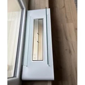 Sand free-standing fireplace