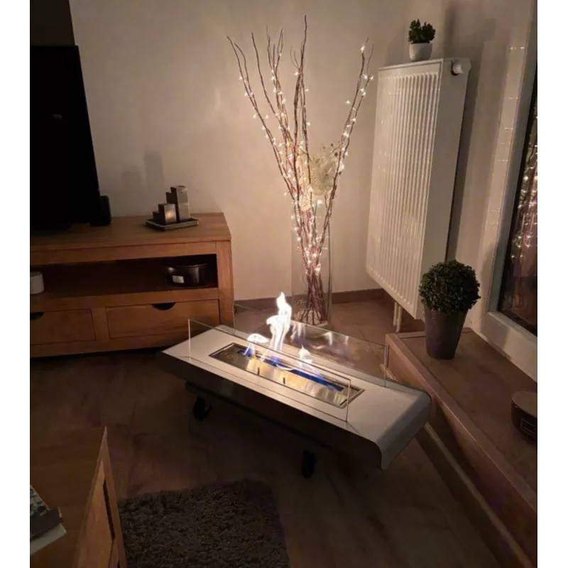 Sand free-standing fireplace Colour Black