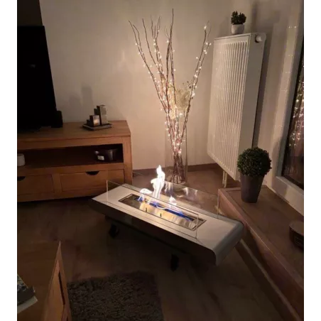 Sand free-standing fireplace Colour Black