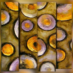 Tableau contemporain style vintage, 100x100 cm