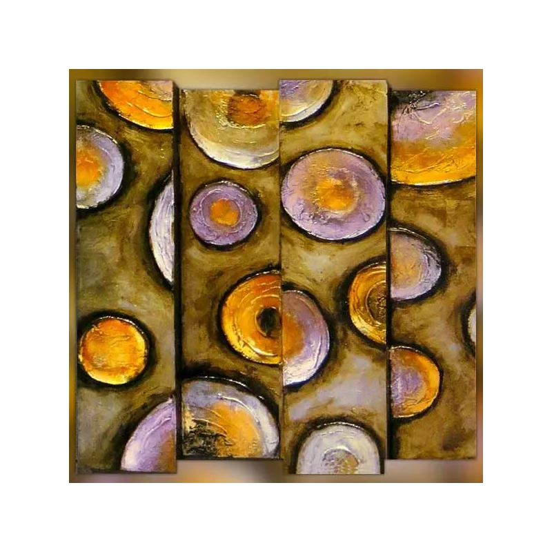 Tableau contemporain style vintage, 100x100 cm