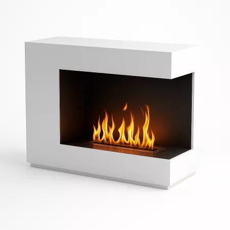 XXL White ethanol fireplace Colour Brilliant White