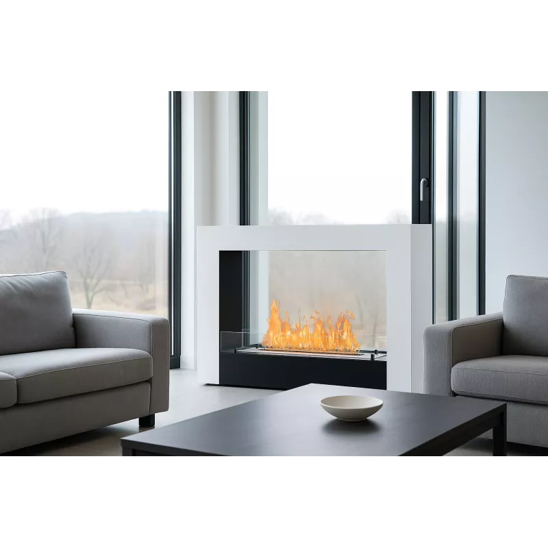 Bio ethanol fireplace, ethanol fireplace Acarenza | Wikao Colour Brilliant White