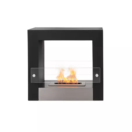 Chimenea de etanol Escape, 50x50x25cm Color Negro