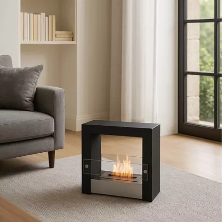 Caminetto a etanolo Escape, 50x50x25cm Colore Nero