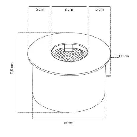Brûleur rond 2 kW 2L