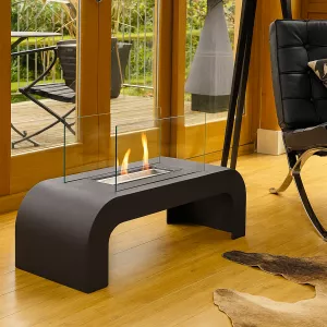 Lounge floor-standing ethanol fireplace