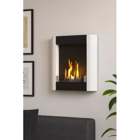 Romaethanol fireplace with two burners Colour Black