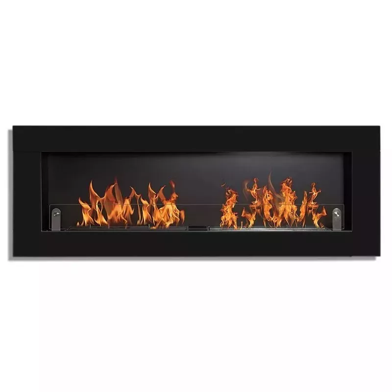 Novo XL, cheminée murale bio éthanol Couleur Noir mat