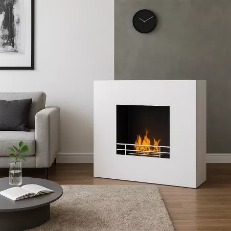 Grote ethanol open haard Elite Kleur Wit