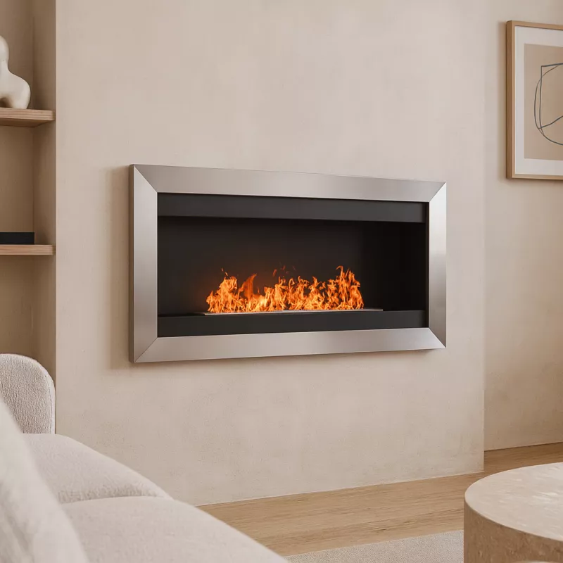 Mini lareira 1 queimador seven Smart Cor Aço inoxidável escovado