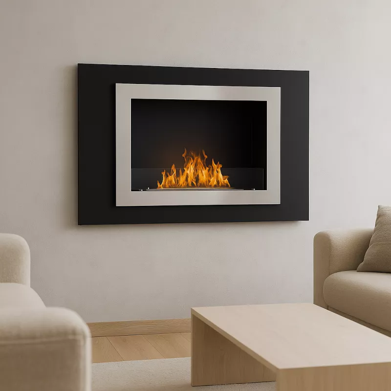 Edimbourg4,5kW organische wandhaard Kleur Zwart