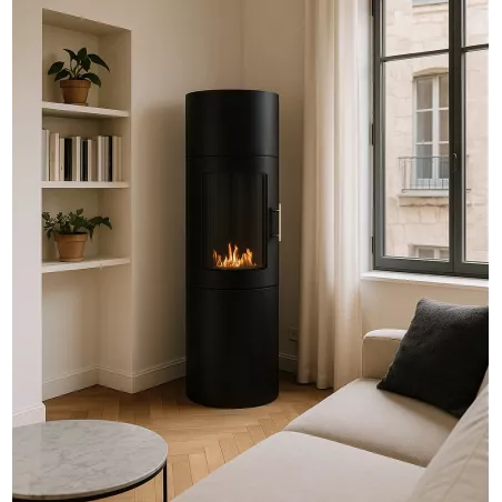 Odémira ethanol fireplace Colour Black