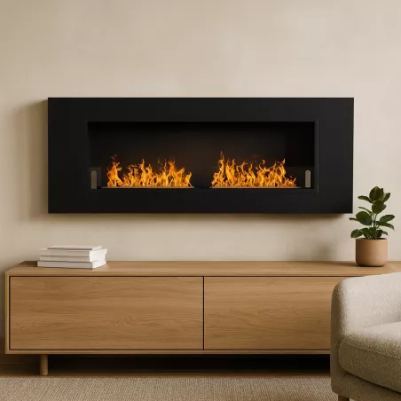 Cheminée bioéthanol Cynthera 4 brûleurs Couleur Noir