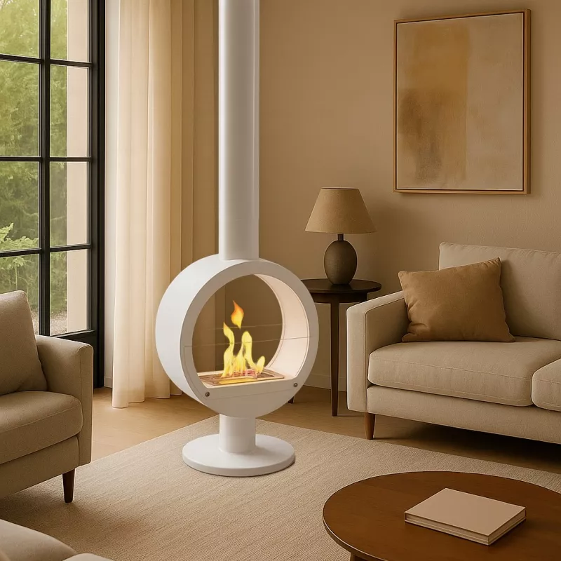 Chimenea mural Zenica Color Blanco brillante