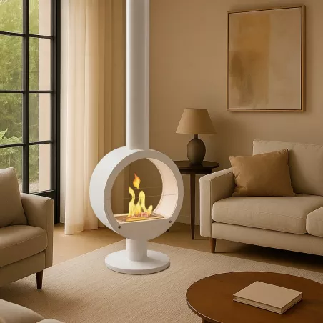 Chimenea mural Zenica Color Blanco brillante