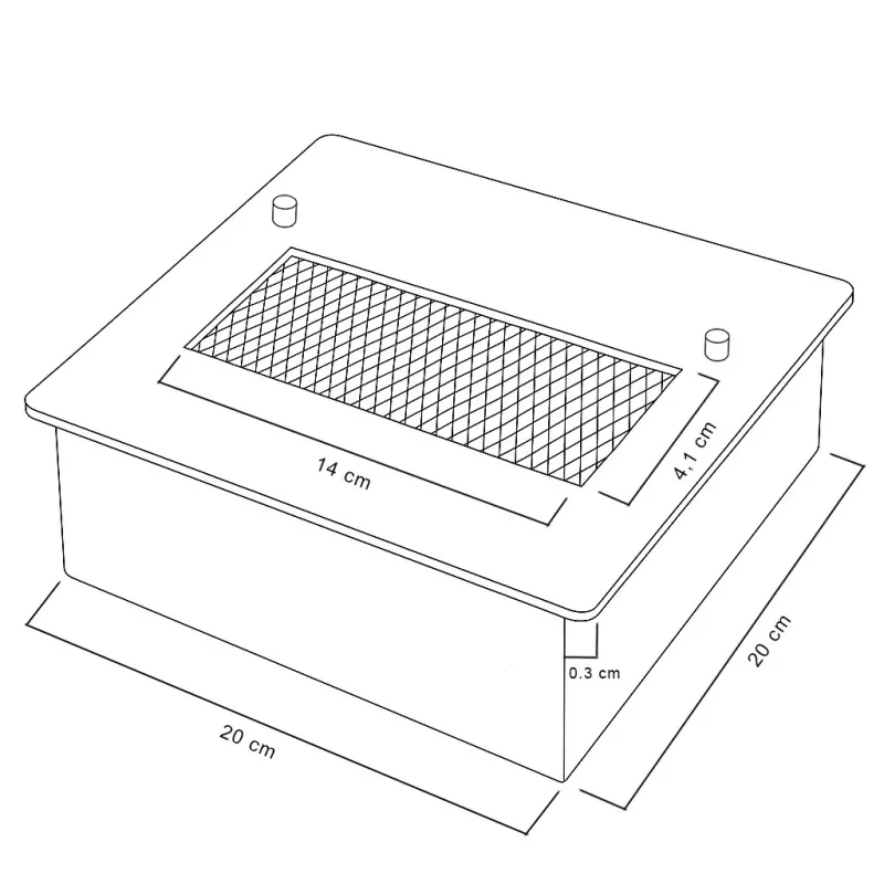 Brûleur carré 3 kW 1.5L