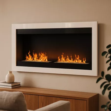 Foyer éthanol SevenFire XL 4 brûleurs Couleur Blanc Taille 2 brûleurs