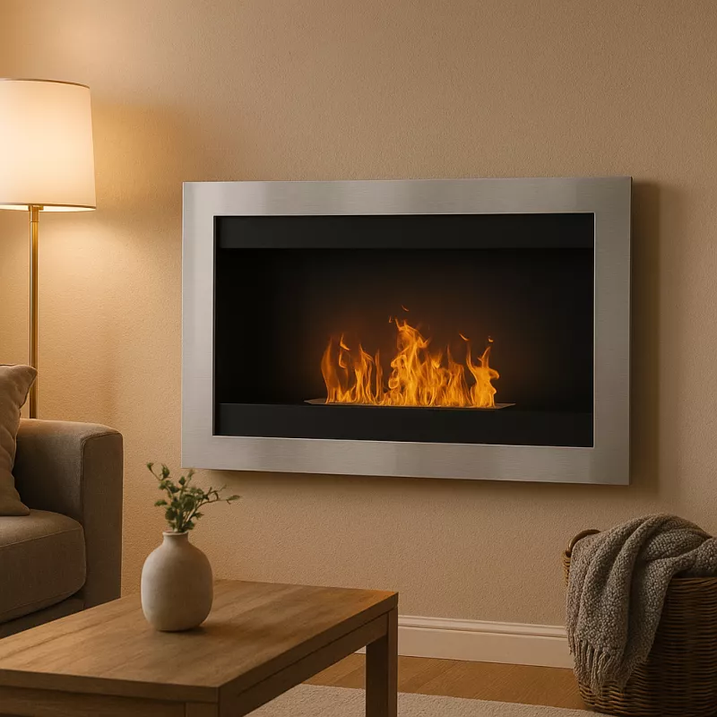 Ethanol haard SevenFire: Wikao huis en design Kleur Geborsteld roestvrij staal Grootte 1 brander