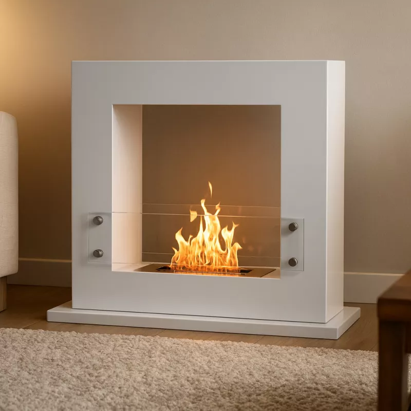 Arche firkantet ethanolpejs, 70 x 60 x 35 cm Farve Hvid