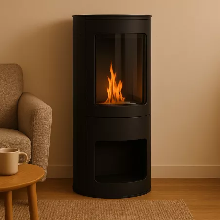 Lareira independente de Tóquio Cor Preto